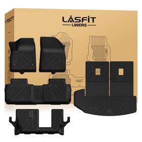 Xs-ca04a Lasfit Floor Mats And Cargo Mat For Cadillac Xt6 2020-2025 7 Seats Liners