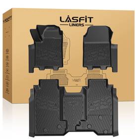 Xs-ch11 Lasfit Floor Mats For Chevrolet Silverado Ev 2024 2025 1st And 2nd Row Liner