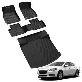 Xs-ch19a Lasfit Floor Mats And Cargo Mat For Chevrolet Malibu 2013-2015 / Limited 2016