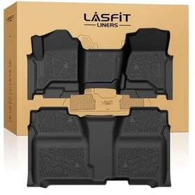 Xs-ch21 Lasfit Silverado Sierra Floor Mats 2014-2018 Crew Cab Bench Tpe Carpet