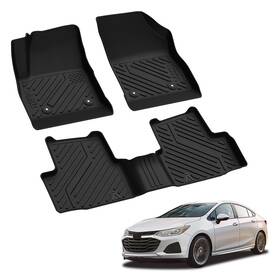 Xs-ch33 Lasfit Floor Mats For Chevrolet Cruze 2016-2020 All Weather 1st And 2nd Row Liners