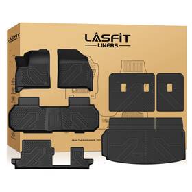 Xs-ch41a Lasfit Floor Mats For Gmc Acadia And Chevrolet Traverse 2024-2026 8 Seat Cargo Mat