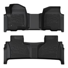 Xs-ch42 Lasfit Floor Mats Liners For Chevy Silverado / Gmc Sierra 1500 2019-2026 Double Cab