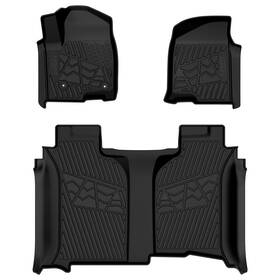 Lasfit Xs-ch44 Floor Mats For 2019-2026 Chevy Silverado Gmc Sierra 1500 Double Cab Tpe