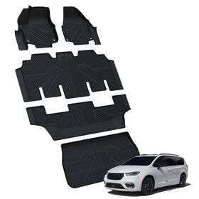 Xs-cr01a Lasfit Floor Mats For Chrysler Pacifica Gasoline 2017-2025 Cargo Mat Anti-slip Liners