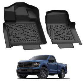 Xs-fd21 Lasfit Floor Mats For Ford F150 2015-2026 Regular Cab 1st Row Custom Liner