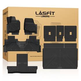 Xs-fd24a Lasfit Floor Mats And Cargo Mat For Ford Expedition Max 2025 2026 7 Seats Liners