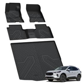 Xs-fd29a Lasfit Floor Mats For Ford Escape 2020-2025 All Weather 1st And 2nd Row Cargo Mat Liner