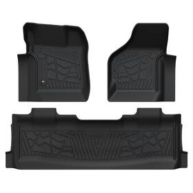 Xs-fd34 Lasfit Floor Mats For Ford Super Duty 1999-2007 Crew Cab Tpe 1st And 2nd Row Liners