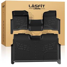 Xs-fd35 Lasfit Floor Mats For Ford F-150 2011-2014 Crew Cab 1st And 2nd Row Liners