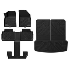 Xs-gc01a Lasfit Floor Mats And Cargo Mat For Gmc Acadia 2017-2023 Only Fit 6 Seats All Weather