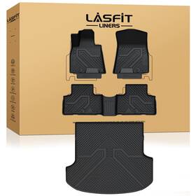 Xs-ge01a Lasfit Floor Mats For Genesis Gv80 2021-2025 5 Seats 1st And 2nd Row Cargo Mat Liner