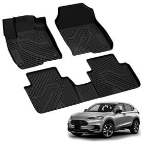Xs-hn21 Lasfit Floor Mats For Honda Hr-v 2023 2024 2025 Waterproof Black Tpe Liner