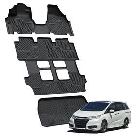 2011-20175 Lasfit Xs-hn25a Floor Mats And Cargo Mat For Honda Odyssey Tpe Protection Liners