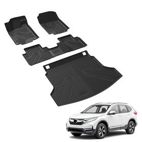 Xs-hn26a Lasfit Floor Mats For Honda Cr-v 2012-2016 Tpe Mats&cargo Mat All Weather