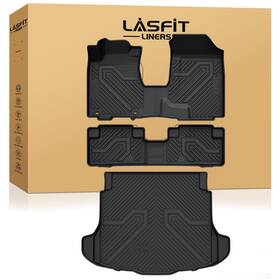 Xs-hn27a Lasfit Floor Mats And Cargo Mat For Honda Cr-v 2007-2011 Tpe Protection Black Liner