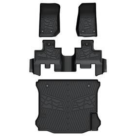 Xs-je08a Lasfit Floor Mats For Jeep Wrangler 2014-2018 4-door 1st And 2nd Row Cargo Mat