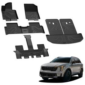 Xs-ka12a Lasfit Floor Mats For Kia Sorento 2021-2026 Hybrid Tpe Cargo Mat Liners