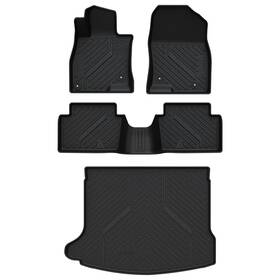 Xs-mz04a Lasfit Floor Mats For Mazda 3 2014-2018 Sedan Custom 1st And 2nd Row Cargo Mat Full Set