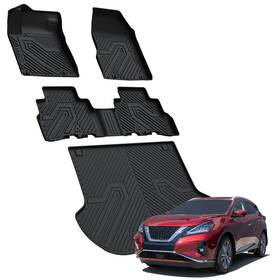 Xs-ns13a Lasfit Floor Mats And Cargo Mat For Nissan Murano 2015-2024 Protection Anti-slip Full Set