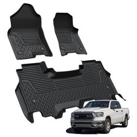 Xs-ra08 Lasfit Floor Mats For Ram 1500 2019-2024 Quad Cab Protection Tpe Liners Full Set