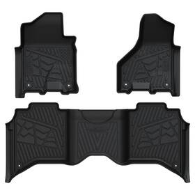 Xs-ra10 Lasfit Floor Mats For 2019-2024 Ram 2500 And 3500 Custom Tpe 1st 2nd Row Liners