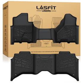 Xs-ra11 Lasfit Floor Mats For 2019-2024 Ram 2500 / 3500 Crew Cab Tpe 1st And 2nd Row Liners