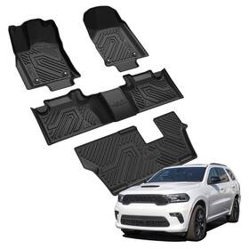 Xs-ra14 Lasfit Custom Floor Mats For Dodge Durango 2016-2025 7 Seats 1st &2nd &3rd Liner