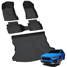Xs-su07a Lasfit Floor Mats And Cargo Mat For Subaru Crosstrek 2018-2023 / Impreza 2017-2023