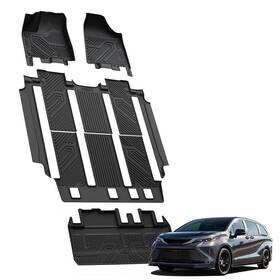 Xs-ty16a Lasfit Floor Mats And Cargo Mat For 2013-2020 Toyota Sienna 7-seater Custom Liners