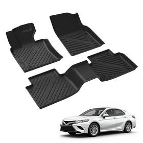 Xs-ty34 Lasfit Floor Mats For Toyota Camry 2018-2024 Hybrid All Weather 1st And 2nd Row Car Liner