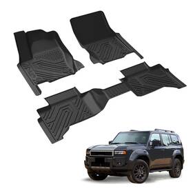 Xs-ty39 Lasfit Floor Mats For Land Cruiser 2024-26 And Lexus Gx550 5 Seat Tpe Liners