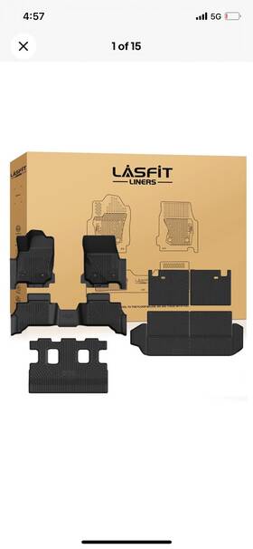 Xs-ty41a Lasfit Floor Mats For Toyota 4runner 2025 2026 7 Seats Tpe All Weather Cargo Mat