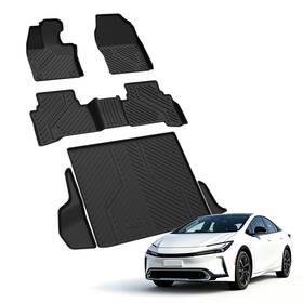 Lasfit Xs-ty51a Tpe Floor Mats And Trunk Cargo Liner All Weather For 2023-2026 Toyota Prius Hybrid