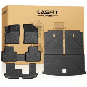 Xs-vw04a Lasfit Tpe Floor Mats For Volkswagen Atlas 2020-2025 Cargo Mat With Seatback