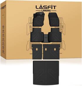 Xs-vw09a Lasfit Floor Mats For Volkswagen Tiguan 2025 2026 1st And 2nd Row Cargo Mat Liner