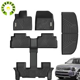 Ledkingdomus 197839487710 5pcs Floor Mats And Cargo Liner For 2020-2025 Kia Telluride All Weather Tpe Rubber