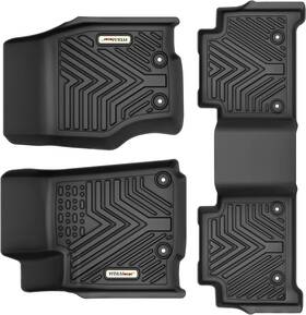 Ledkingdomus 199449627098 3pcs Floor Mats Liner For 22-24 Jeep Grand Cherokee All Weather Protection
