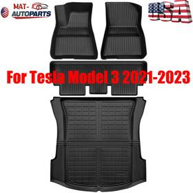 Beysh0008647be Ledkingdomus 3d Car Tpe Floor Mats Liners Foot Pads Boot Pad For Tesla Model 3 2021-2023