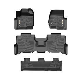 Beyshizka6 Ledkingdomus 4pcs Floor Mats Set For 2018- 2025 Ford Expedition And Max All Weather Liner