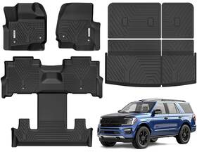 Beyshkp8yn Ledkingdomus Floor Mats Liners With Backrest Mat Liner For 2018-2025 Ford Expedition 7-seater