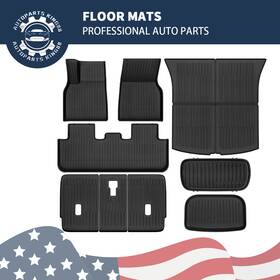 Beyshqet30 Ledkingdomus Floor Mats Liner Full Set For 2025 New Tesla Model Y Juniper 5 Seats Anti-slip