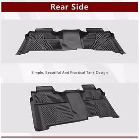 Es01f091008 Ledkingdomus 3d Floor Mats For 2014-2018 Silverado Gmc Sierra 1500 Crew Cab All Weather Liner