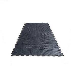 032-111-7522 Legend Fleet Utility Mat Cut To Fit 8 X 5ft Interlocked Black Rubber