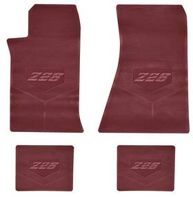 Fmcz85020 Legendary Auto Interiors Upholstery 1985-92 Camaro Z28 Red Custom Vintage 4 Piece Floor Mats Set With Inch