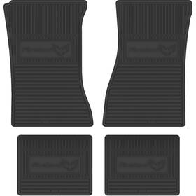 Fmfb70001 Legendary Auto Interiors Upholstery 1970-74 Firebird Black Vinyl 4 Piece Floor Mat Set With Inch Script And
