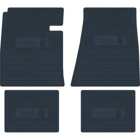 Fmnv66207 Legendary Auto Interiors Upholstery 1966-67 Chevy Ii Nova Rubber Floor Mat Set With Inch Script And Crest Logo