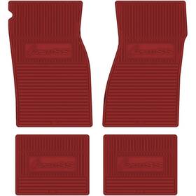 Fmss67020 Legendary Auto Interiors Upholstery 1967-69 Camaro Ss Red Custom Vintage 4 Piece Floor Mats Set With Inch