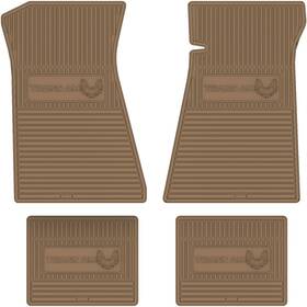 Fmta75023 Legendary Auto Interiors Upholstery 1975-81 Trans-am Tan Vinyl 4 Piece Floor Mat Set With Inch Script And Bird