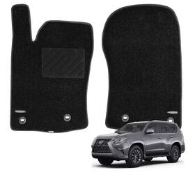 Lexus 6973784334347 Wennebird Front Floor Mats 2-pc For 2014-2023 Gx460 Black Carpet